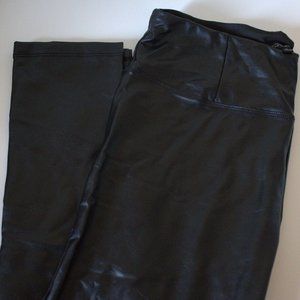 Shinestar Faux Leather Skinny Pants black